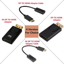 将图片加载到图库查看器，Mini DisplayPort To HDMI-compatible Adapter Male To Female Converter DP To HD Display Port 4K Cable Adapter Video Audio Compatible For PC And Laptop

