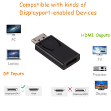 将图片加载到图库查看器，Mini DisplayPort To HDMI-compatible Adapter Male To Female Converter DP To HD Display Port 4K Cable Adapter Video Audio Compatible For PC And Laptop
