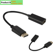 将图片加载到图库查看器，Mini DisplayPort To HDMI-compatible Adapter Male To Female Converter DP To HD Display Port 4K Cable Adapter Video Audio Compatible For PC And Laptop
