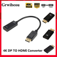将图片加载到图库查看器，Mini DisplayPort To HDMI-compatible Adapter Male To Female Converter DP To HD Display Port 4K Cable Adapter Video Audio Compatible For PC And Laptop
