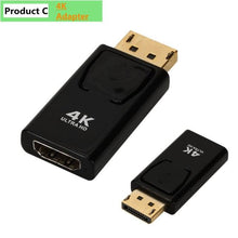 将图片加载到图库查看器，Mini DisplayPort To HDMI-compatible Adapter Male To Female Converter DP To HD Display Port 4K Cable Adapter Video Audio Compatible For PC And Laptop
