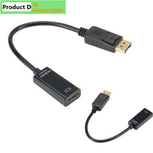 将图片加载到图库查看器，Mini DisplayPort To HDMI-compatible Adapter Male To Female Converter DP To HD Display Port 4K Cable Adapter Video Audio Compatible For PC And Laptop
