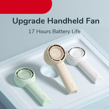 Load image into Gallery viewer, Mini Handheld Fan Unique Design Portable Fan Personal Hand Fan USB Rechargeable with Powerful Turbo Wind Mini Portable Fan with 18H Max Cooling Time USB Rechargeable Hand Fan
