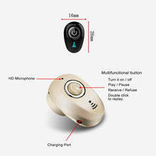 Load image into Gallery viewer, Mini Invisible Ture Wireless Earphone Noise Cancelling Bluetooth Headphone Handsfree Stereo Headset TWS Earbud With Microphone Smallest Bluetooth Earbud Invisible Bluetooth Earpiece for Cell Phones Mini Wireless Earbuds with Mic
