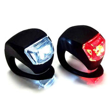 将图片加载到图库查看器，Mini Silicone Bicycle Front Rear Light Set 3 Modes Waterproof Mountain Road Bike Cycling Headlight Tail Warning Lamp Front And Rear Silicone LED Bike Headlight And Taillight Waterproof And Safety Road Mountain Bike Lights
