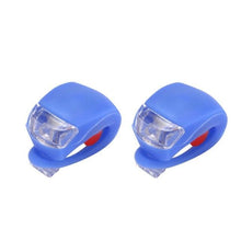 将图片加载到图库查看器，Mini Silicone Bicycle Front Rear Light Set 3 Modes Waterproof Mountain Road Bike Cycling Headlight Tail Warning Lamp Front And Rear Silicone LED Bike Headlight And Taillight Waterproof And Safety Road Mountain Bike Lights
