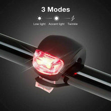 将图片加载到图库查看器，Mini Silicone Bicycle Front Rear Light Set 3 Modes Waterproof Mountain Road Bike Cycling Headlight Tail Warning Lamp Front And Rear Silicone LED Bike Headlight And Taillight Waterproof And Safety Road Mountain Bike Lights
