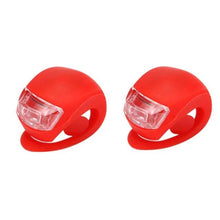 将图片加载到图库查看器，Mini Silicone Bicycle Front Rear Light Set 3 Modes Waterproof Mountain Road Bike Cycling Headlight Tail Warning Lamp Front And Rear Silicone LED Bike Headlight And Taillight Waterproof And Safety Road Mountain Bike Lights
