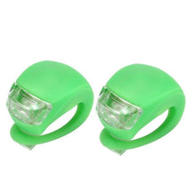 将图片加载到图库查看器，Mini Silicone Bicycle Front Rear Light Set 3 Modes Waterproof Mountain Road Bike Cycling Headlight Tail Warning Lamp Front And Rear Silicone LED Bike Headlight And Taillight Waterproof And Safety Road Mountain Bike Lights
