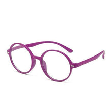 Load image into Gallery viewer, Mini Small Comfortable Round Reading Glasses Female Male Black Red Bendable Retro Ultra Light Hyperopia Frame +1.0 to +4.0
