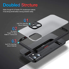 Load image into Gallery viewer, Minimalistic Shockproof Armor Case For iPhone 13 14 12 11 Pro Max XR XS X Luxury Silicone Bumper Clear Hard Cover Mini Luxury Silicone Bumper Clear Hard Cover
