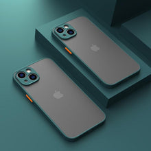 Load image into Gallery viewer, Minimalistic Shockproof Armor Case For iPhone 13 14 12 11 Pro Max XR XS X Luxury Silicone Bumper Clear Hard Cover Mini Luxury Silicone Bumper Clear Hard Cover
