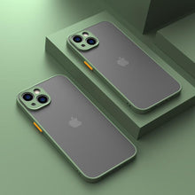 Load image into Gallery viewer, Minimalistic Shockproof Armor Case For iPhone 13 14 12 11 Pro Max XR XS X Luxury Silicone Bumper Clear Hard Cover Mini Luxury Silicone Bumper Clear Hard Cover
