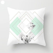 Load image into Gallery viewer, Mint Green Cushion Cover Pillowslip Home Supplies Decorative Fresh Mint Green Gray Watercolour Stripes Generic Solid Decorative Bedroom Pillow Cases Covers Pillow Case Simple Living Room
