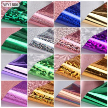 Load image into Gallery viewer, Mix Nail Art Transfer Foil Sticker Angles Decoration Nail Art Decals Design For Nails Wraps Follie Nail Foil Transfer Sticker Kit, Nail Art Decals Nail Foil Glass Paper Nail Decals Nail Wraps for Nail Art Decorations Supplies
