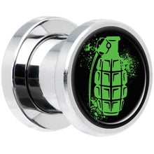 Load image into Gallery viewer, Green Grenade Steel Screw Fit Plug Set 0G
