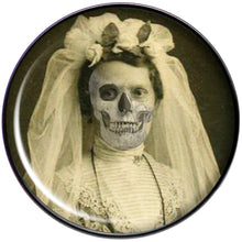 Load image into Gallery viewer, Skeleton Bride Halloween Black Barbell Tongue Ring
