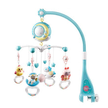 Load image into Gallery viewer, Mobile Star Projection Nursery Light Baby Rattle Toy with Music Box Remote Control

