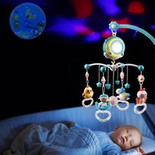 Load image into Gallery viewer, Mobile Star Projection Nursery Light Baby Rattle Toy with Music Box Remote Control
