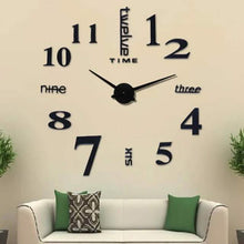 将图片加载到图库查看器，Modern Acrylic Wall Clock Digital Brushed Steel
