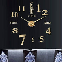 将图片加载到图库查看器，Modern Acrylic Wall Clock Digital Brushed Steel
