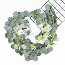 Load image into Gallery viewer, Modern Artificial Green Eucalyptus Leaves Garland Wisteria Rattan Fake Decor Silk Leaf Vines For Wedding Birthday Party Decor
