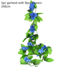 Load image into Gallery viewer, Modern Artificial Green Eucalyptus Leaves Garland Wisteria Rattan Fake Decor Silk Leaf Vines For Wedding Birthday Party Decor
