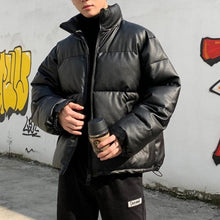 Load image into Gallery viewer, Modern Black Thick Solid Color Jacket Men's Oversized Warm Jacket Lightweight Padded Winter Coats Fashion Male Heavyweight Jackets Big Oversized Comfortable Autumn Jackets Fashionable Design
