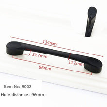 Load image into Gallery viewer, Modern Cabinet Handles Solid Aluminum Alloy Door Knobs And Handles Kitchen Cupboard Pulls Drawer Knobs Furniture Handle Hardware Black Cabinet Cupboard Drawer Door Handle Drawer Dresser Pulls for Furniture Kitchen Cabinet Cupboard Hardware
