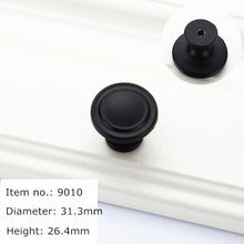 Load image into Gallery viewer, Modern Cabinet Handles Solid Aluminum Alloy Door Knobs And Handles Kitchen Cupboard Pulls Drawer Knobs Furniture Handle Hardware Black Cabinet Cupboard Drawer Door Handle Drawer Dresser Pulls for Furniture Kitchen Cabinet Cupboard Hardware

