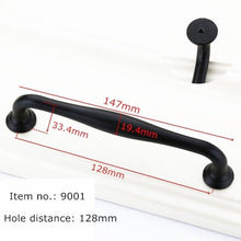 Load image into Gallery viewer, Modern Cabinet Handles Solid Aluminum Alloy Door Knobs And Handles Kitchen Cupboard Pulls Drawer Knobs Furniture Handle Hardware Black Cabinet Cupboard Drawer Door Handle Drawer Dresser Pulls for Furniture Kitchen Cabinet Cupboard Hardware
