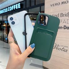 Load image into Gallery viewer, Modern Card Candy Color Phone Case For iPhone 12 11 13 Pro Max 12 13 Pro 11 Shockproof Bumper Soft Back Cover Colorful Silicone Phone Cover
