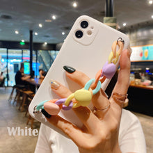 Load image into Gallery viewer, Modern Colorful Bracelet Phone Case For iPhone 11 12 13 Pro Max X XS XR 6 7 8 Plus 12 Mini Colorful Heart-Shaped Chain Silicone Cute Heart Chain Back Cover for iPhone 12 Pro Max Soft Silicone Back Cover
