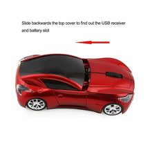 Load image into Gallery viewer, Modern Design 2.4G Wireless Mouse Sport Car Shape 1600DPI Optical Computer Gaming Mouse For Computer Laptop PC
