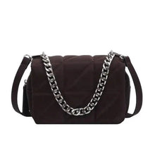 将图片加载到图库查看器，Modern Designer Metal Chain Clutches , Mini Shoulder Bag Satchel Style Nylon Small Crossbody Bags For Women And Girls
