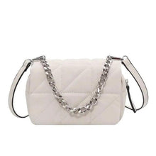 将图片加载到图库查看器，Modern Designer Metal Chain Clutches , Mini Shoulder Bag Satchel Style Nylon Small Crossbody Bags For Women And Girls
