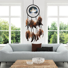 Load image into Gallery viewer, Modern Dream Catcher Wolf Totem Car Hanging Ornaments Pendant Wolf Decor Traditional Feather Wind Chimes Handmade For Bedroom Wall Hanging Home Decorations Crafts
