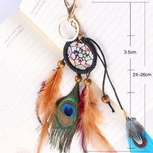 Load image into Gallery viewer, Modern Dream Catcher Wolf Totem Car Hanging Ornaments Pendant Wolf Decor Traditional Feather Wind Chimes Handmade For Bedroom Wall Hanging Home Decorations Crafts
