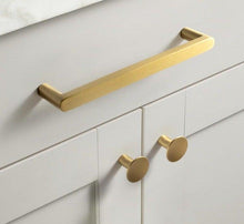 将图片加载到图库查看器，Modern Gold Knob Pure Copper Kitchen Cabinet Handles Cupboard Door Pulls Drawer Knobs Brass Furniture Handle Hardware Drawer Pulls Cupboard Knob For Kitchen Furniture Hardware
