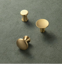 将图片加载到图库查看器，Modern Gold Knob Pure Copper Kitchen Cabinet Handles Cupboard Door Pulls Drawer Knobs Brass Furniture Handle Hardware Drawer Pulls Cupboard Knob For Kitchen Furniture Hardware
