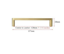 将图片加载到图库查看器，Modern Gold Knob Pure Copper Kitchen Cabinet Handles Cupboard Door Pulls Drawer Knobs Brass Furniture Handle Hardware Drawer Pulls Cupboard Knob For Kitchen Furniture Hardware
