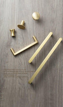 将图片加载到图库查看器，Modern Gold Knob Pure Copper Kitchen Cabinet Handles Cupboard Door Pulls Drawer Knobs Brass Furniture Handle Hardware Drawer Pulls Cupboard Knob For Kitchen Furniture Hardware
