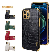 将图片加载到图库查看器，Modern Green Leather Case for iPhone 14 Pro Max Mini 13 11 Pro Max X XR XS Max 13 Mini Cases Luxury PU Leather Covers Luxury Cover Gold Edge  for Women Girls Slim Leather Elegant Iphone Protective Cover

