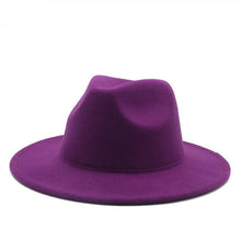Load image into Gallery viewer, Modern Hats For Women Fedoras Winter Women Hats Simple Classic Hat Wedding Lady Retro Wide Brim Floppy Hat Men Fedora Hat Fashionable Classic Wide Brim Hat For Summer Dress Hats
