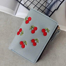 Load image into Gallery viewer, Modern Lightweight Cherry PU Leather Mini Wallet For Women Cute Design Purse Women Holder Minimalist Bag
