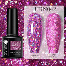 Load image into Gallery viewer, Modern Luxury Autumn Winter Womens Gel Polish Glossy Matte Diamond Effect Long Lasting Nail Art Sequins Design
