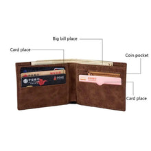 将图片加载到图库查看器，Modern New High Quality Wallet For Men Fashion Mini Men's Luxury Business Wallet Card Holder Man Purse Coin Bag Slim Wallet For Men PU Leather Wallet with 8 Slots Bifold Credit Card Holder Wallet
