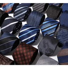 Load image into Gallery viewer, Modern Style Black Brown Wedding Neck Ties For Men Stylish Stripe Design Wedding And Casual Suit Neckties For Men
