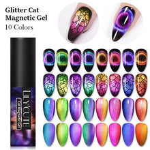 Load image into Gallery viewer, Modern Styllish Elegant 9D Cat Magnetic Nail Gel Polish UV LED  Permanent Elegant Colorful Charming Effect For Womens
