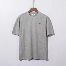 将图片加载到图库查看器，Modern Summer New Hearts A Love Embroidered Simple Design Masculine Fashion Short Sleeve T-Shirt Men's T-Shirt  Men's Short Sleeve Tees Cotton T-Shirts for Men
